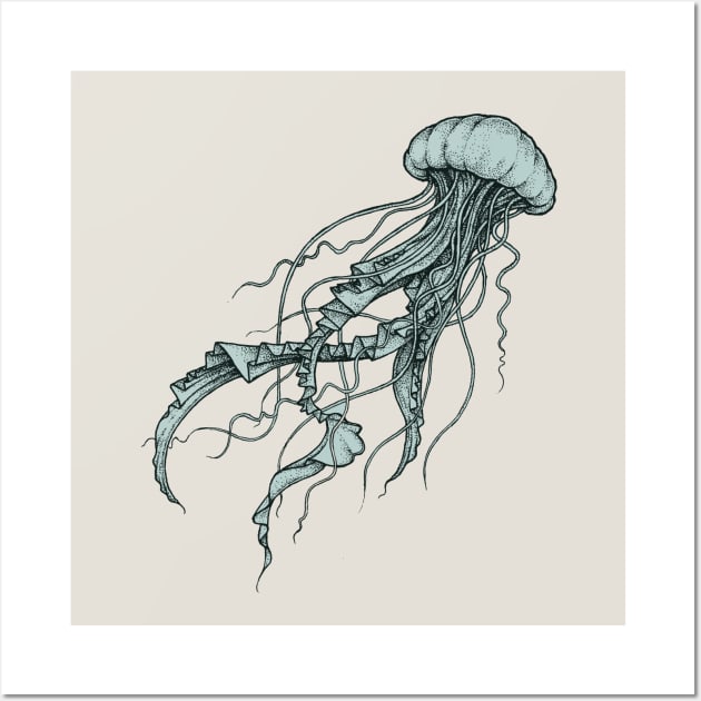 Jellyfish. Wall Art by HenryBennettArt